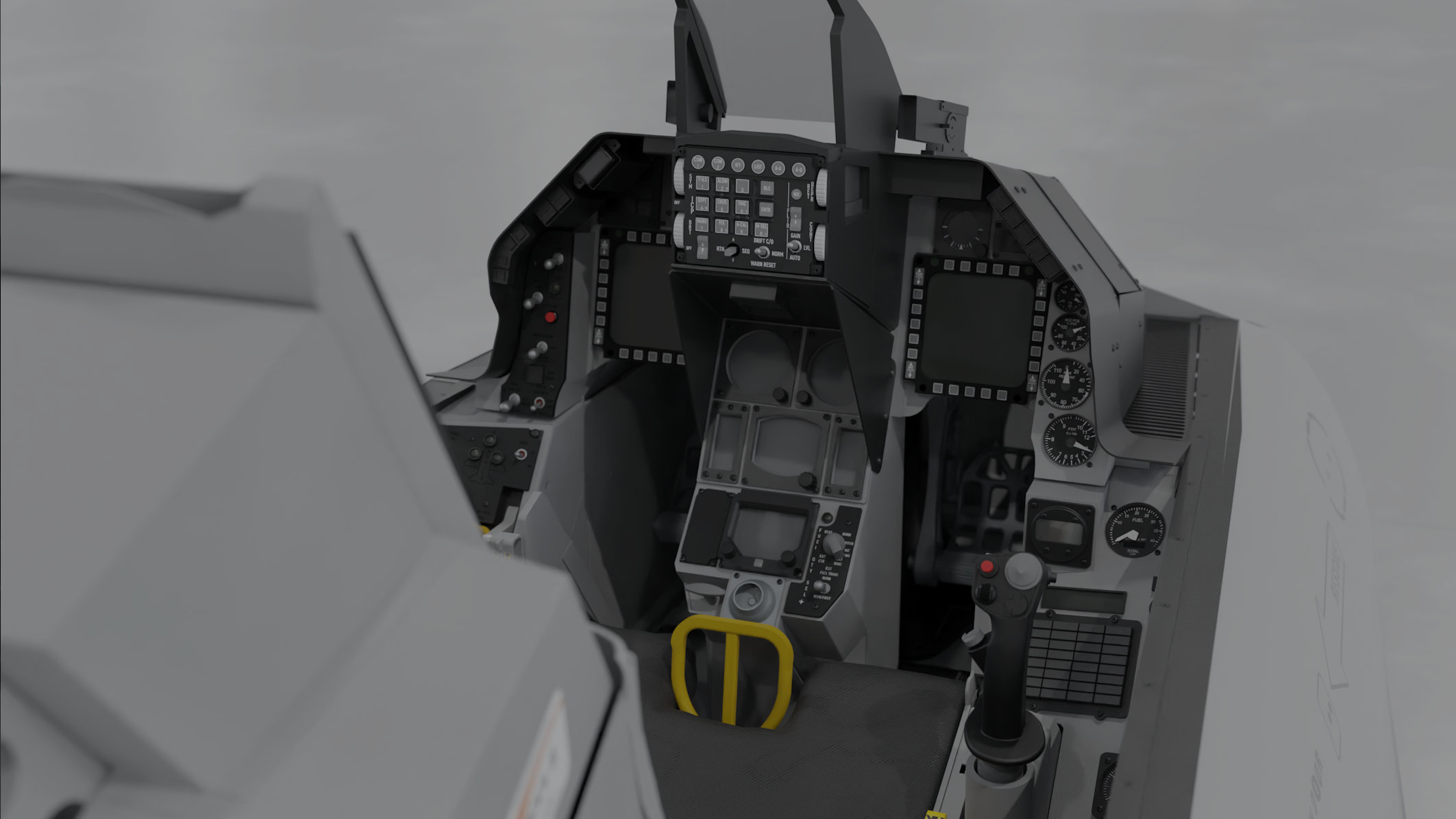 F-16 cockpit simulator, all-aluminum, modular, 360 view