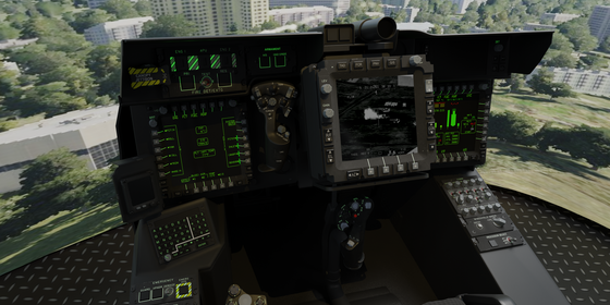 AH64-U Apache cockpit simulator