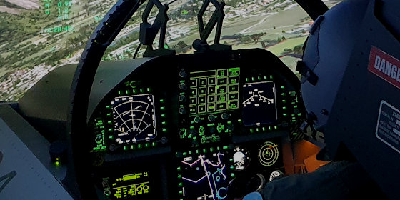 F-18 cockpit simulator