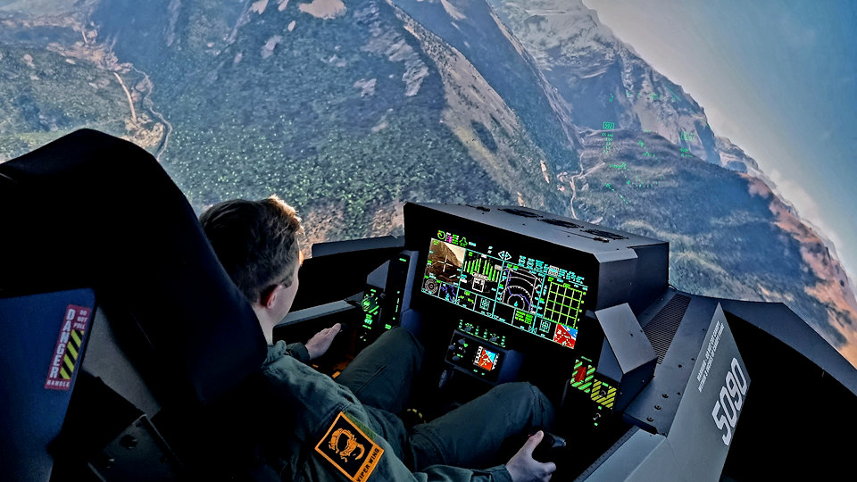 F-35 all-aluminum cockpit simulator