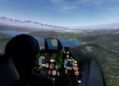 Full F-16 fighter simulator